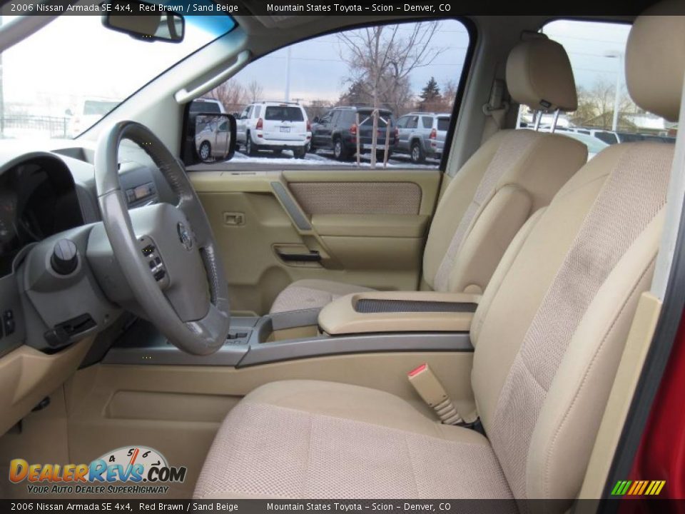 2006 Nissan Armada SE 4x4 Red Brawn / Sand Beige Photo #9