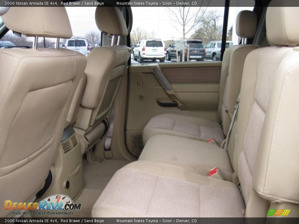 2006 Nissan Armada SE 4x4 Red Brawn / Sand Beige Photo #10