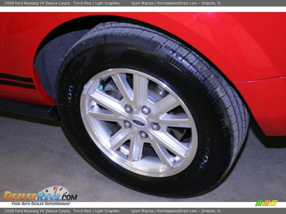 2008 Ford Mustang V6 Deluxe Coupe Torch Red / Light Graphite Photo #23