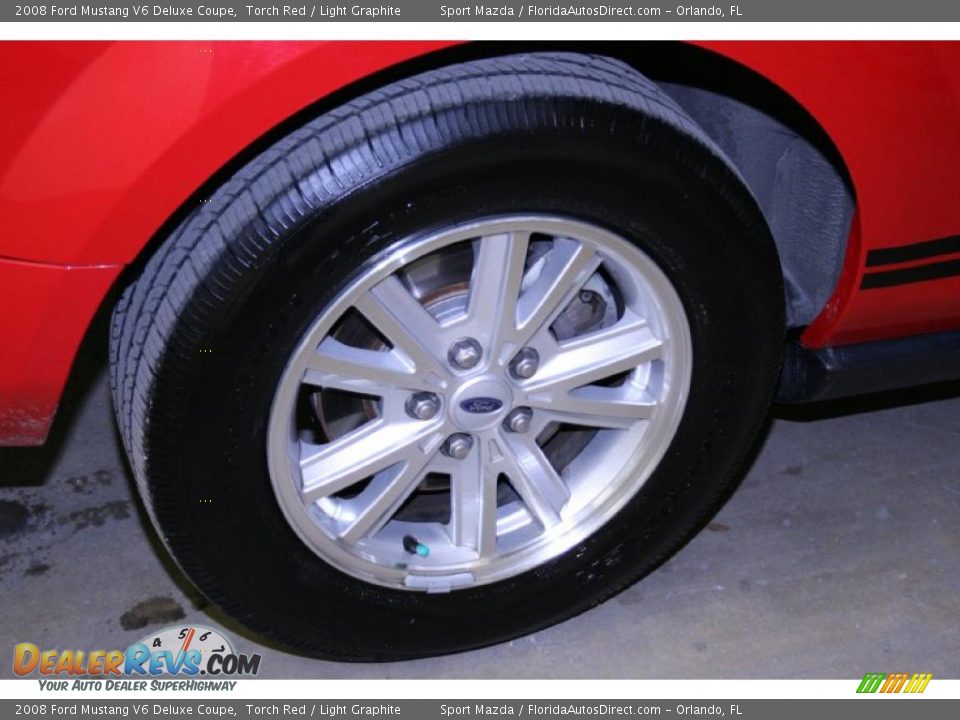 2008 Ford Mustang V6 Deluxe Coupe Torch Red / Light Graphite Photo #24