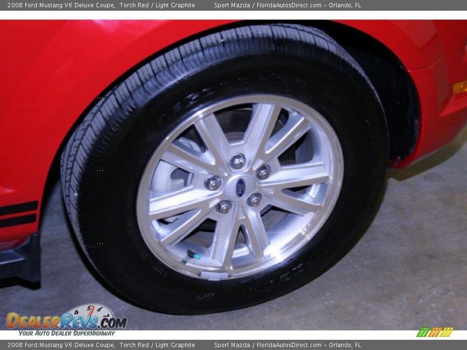 2008 Ford Mustang V6 Deluxe Coupe Torch Red / Light Graphite Photo #25
