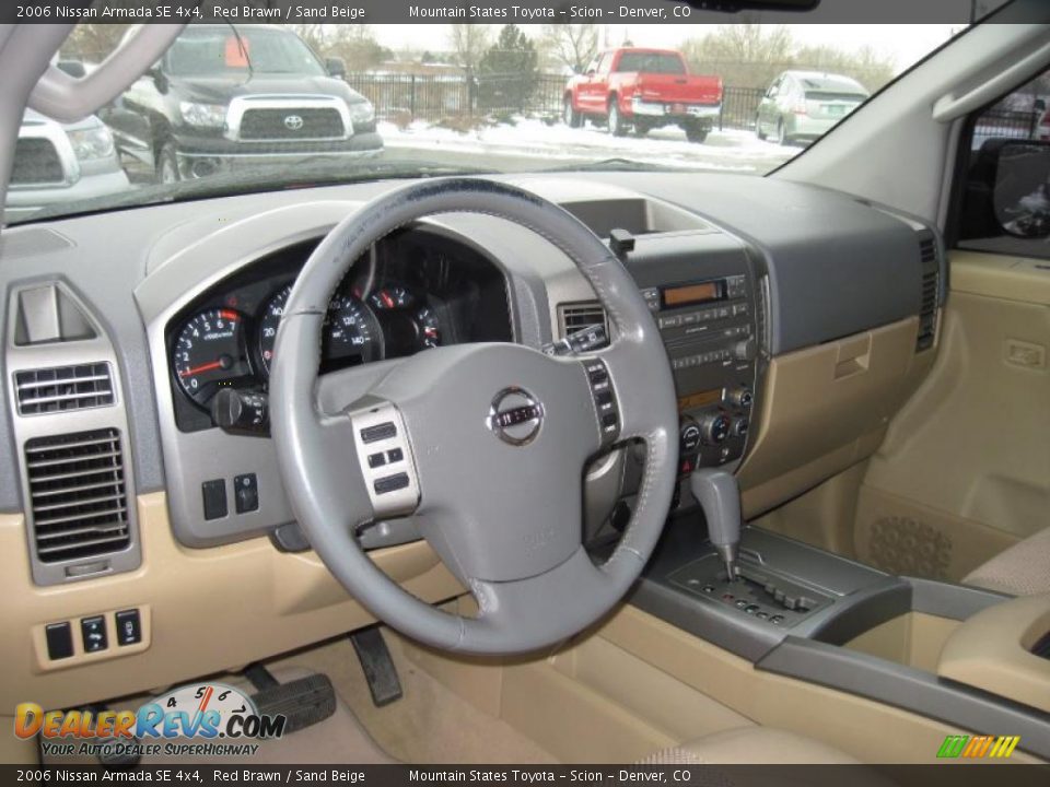 2006 Nissan Armada SE 4x4 Red Brawn / Sand Beige Photo #15
