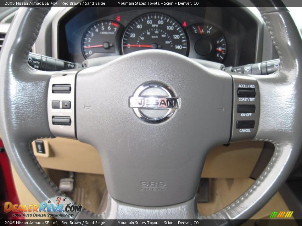 2006 Nissan Armada SE 4x4 Red Brawn / Sand Beige Photo #16