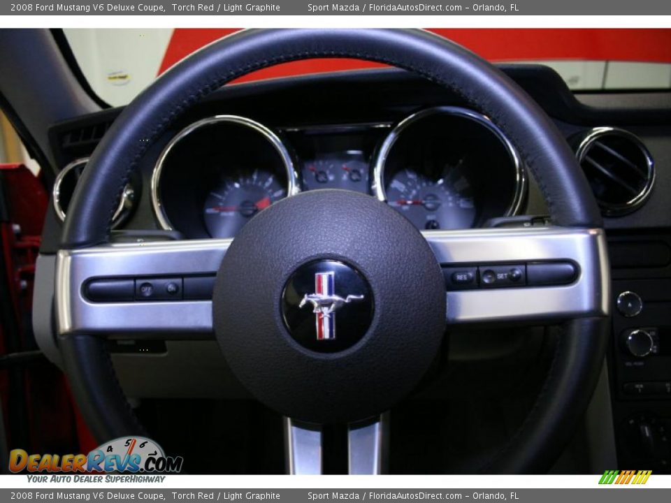 2008 Ford Mustang V6 Deluxe Coupe Torch Red / Light Graphite Photo #30