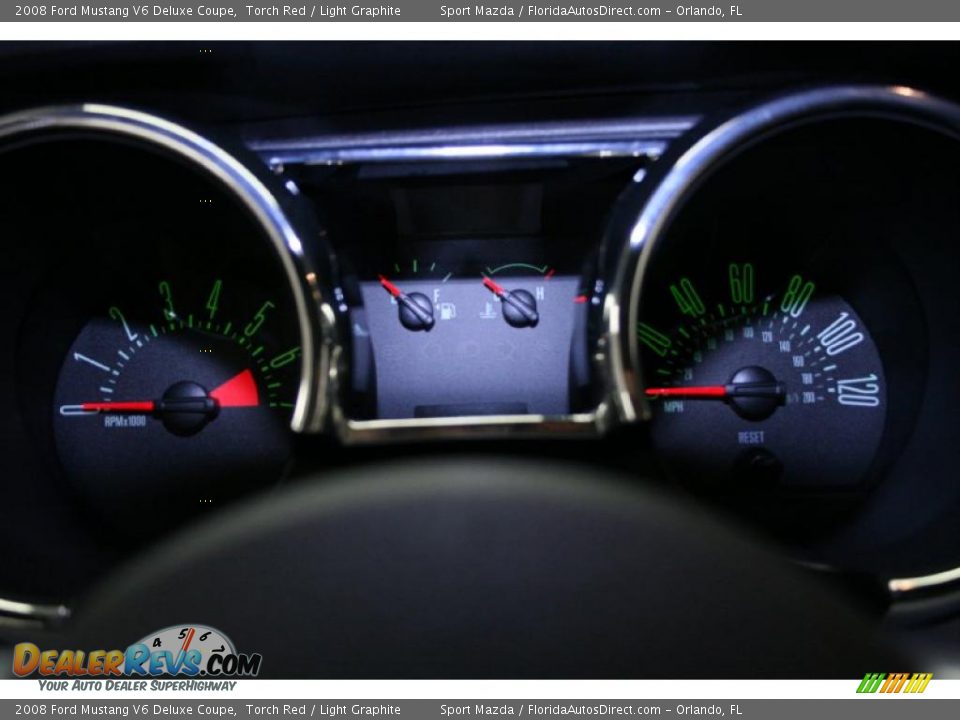2008 Ford Mustang V6 Deluxe Coupe Torch Red / Light Graphite Photo #31