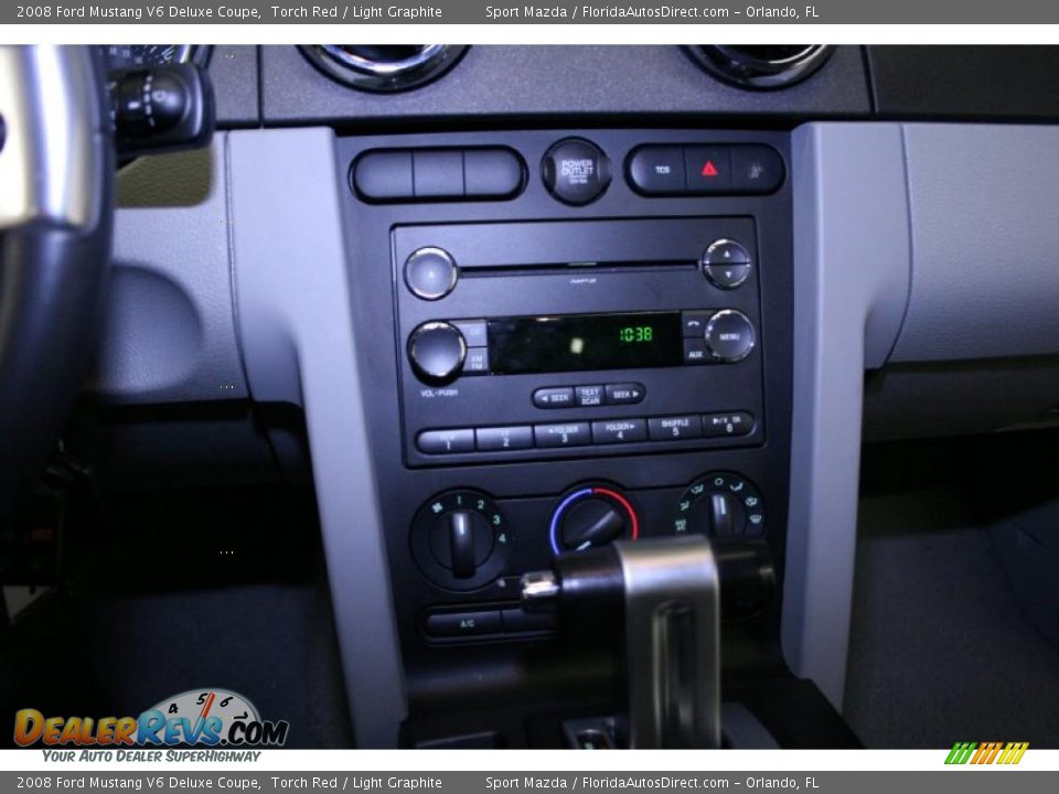 2008 Ford Mustang V6 Deluxe Coupe Torch Red / Light Graphite Photo #33