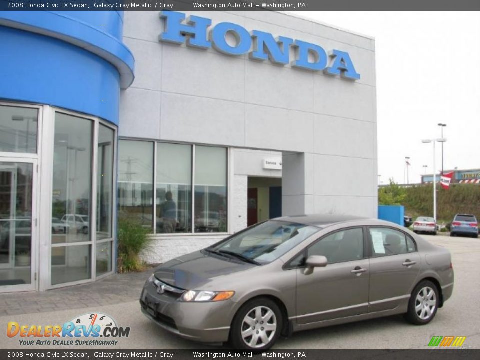 2008 Honda Civic LX Sedan Galaxy Gray Metallic / Gray Photo #1