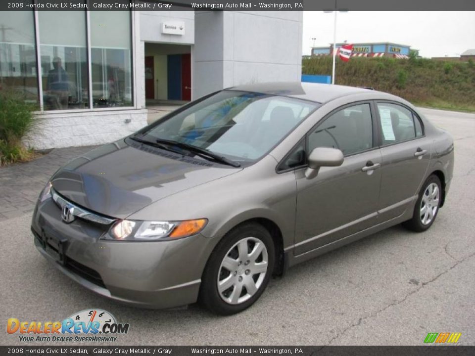 2008 Honda Civic LX Sedan Galaxy Gray Metallic / Gray Photo #2