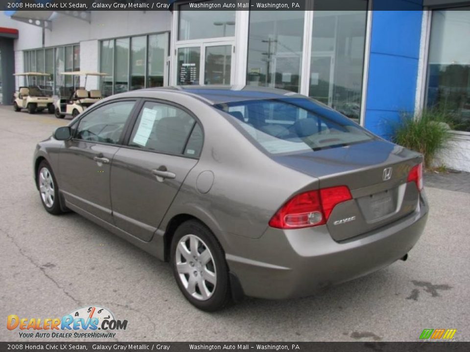 2008 Honda Civic LX Sedan Galaxy Gray Metallic / Gray Photo #4