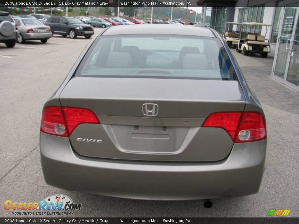 2008 Honda Civic LX Sedan Galaxy Gray Metallic / Gray Photo #5