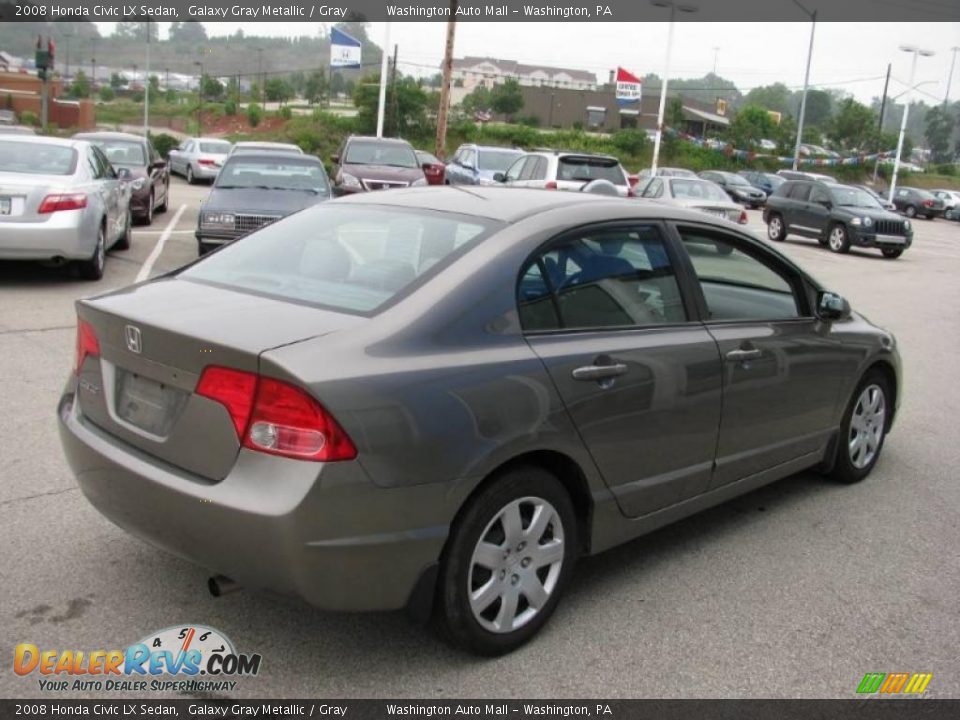 2008 Honda Civic LX Sedan Galaxy Gray Metallic / Gray Photo #6