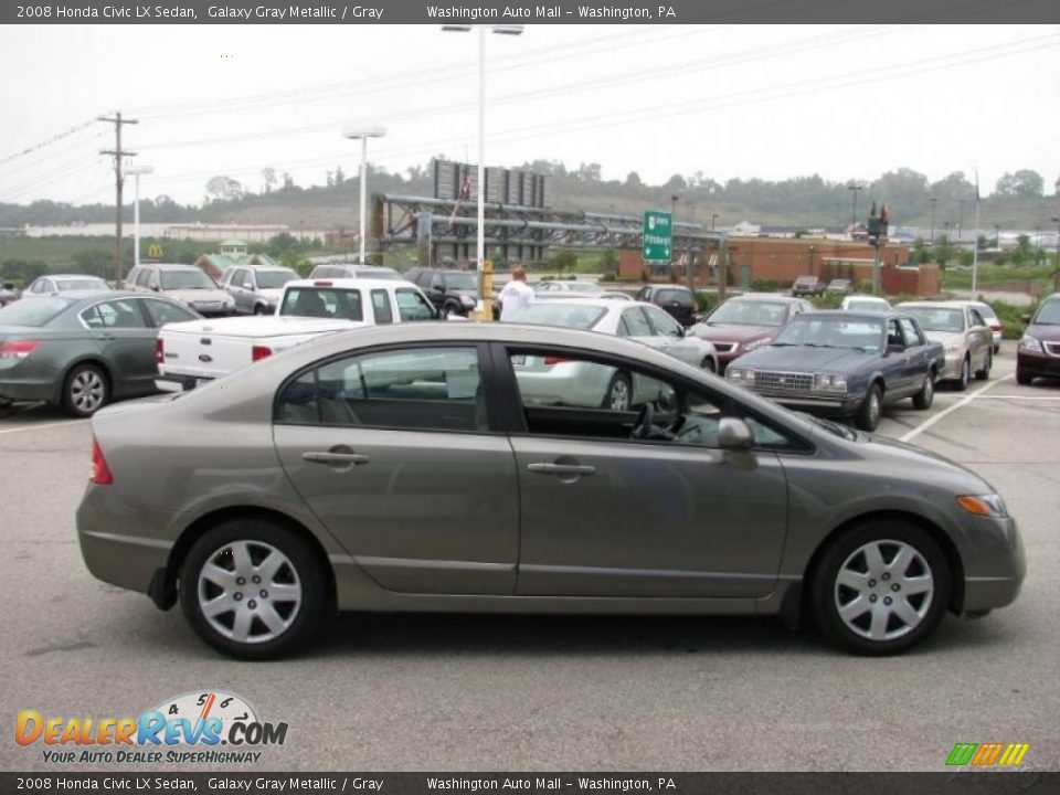 2008 Honda Civic LX Sedan Galaxy Gray Metallic / Gray Photo #7