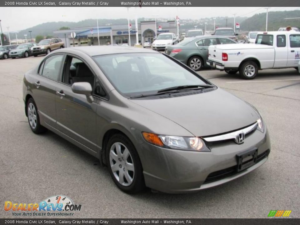 2008 Honda Civic LX Sedan Galaxy Gray Metallic / Gray Photo #8