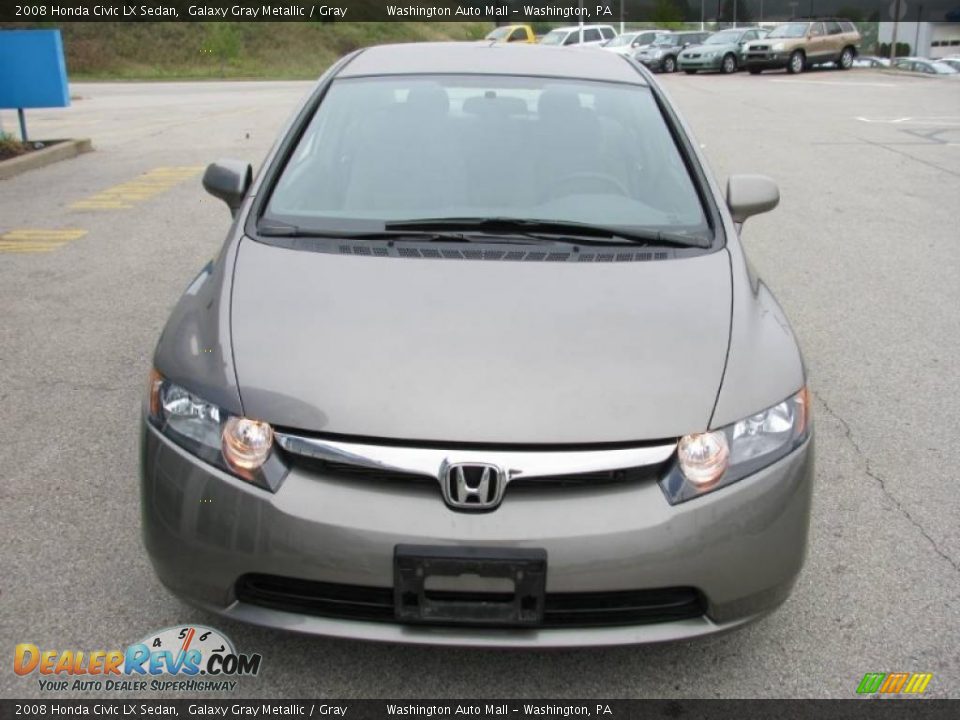 2008 Honda Civic LX Sedan Galaxy Gray Metallic / Gray Photo #9