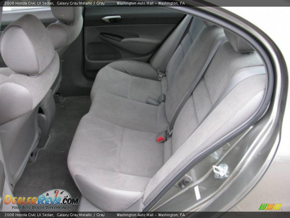 2008 Honda Civic LX Sedan Galaxy Gray Metallic / Gray Photo #11