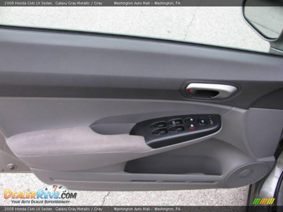 2008 Honda Civic LX Sedan Galaxy Gray Metallic / Gray Photo #12