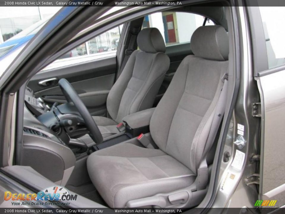 2008 Honda Civic LX Sedan Galaxy Gray Metallic / Gray Photo #14