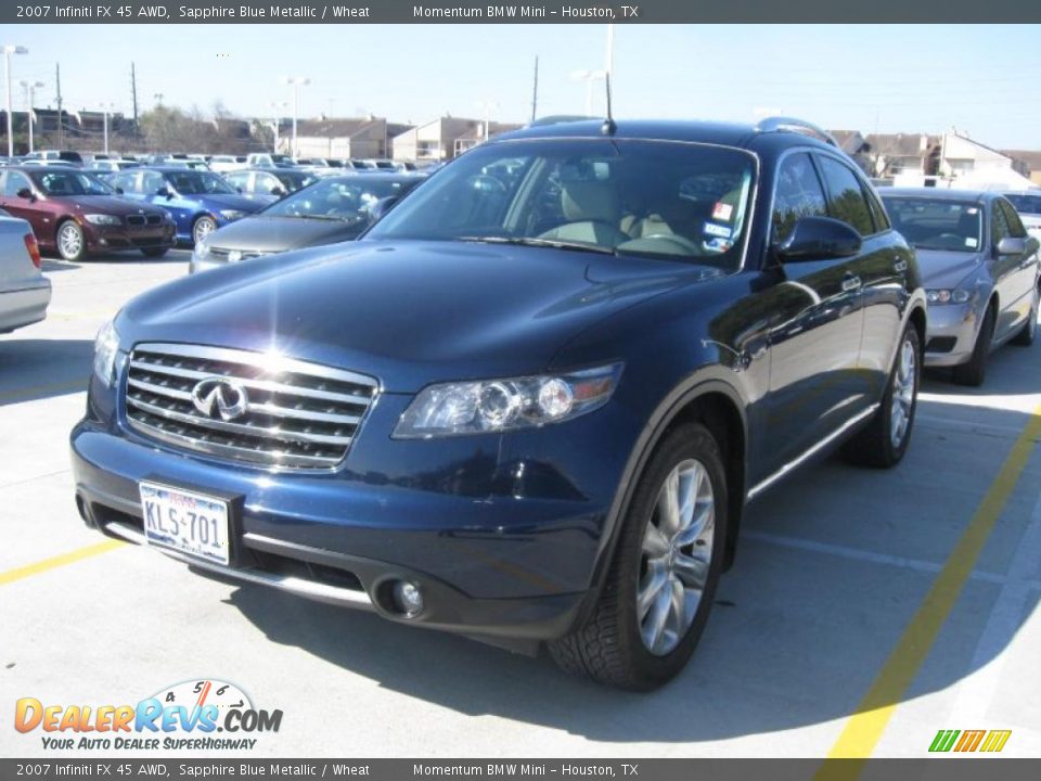 2007 Infiniti FX 45 AWD Sapphire Blue Metallic / Wheat Photo #1