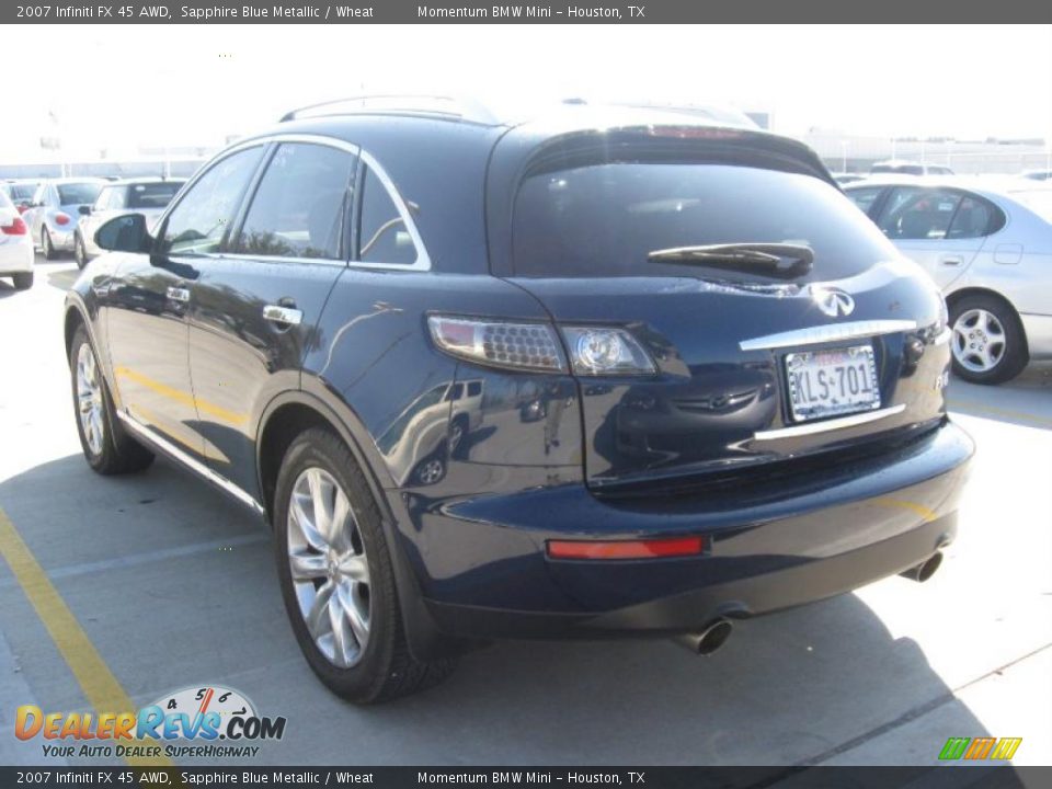 2007 Infiniti FX 45 AWD Sapphire Blue Metallic / Wheat Photo #3