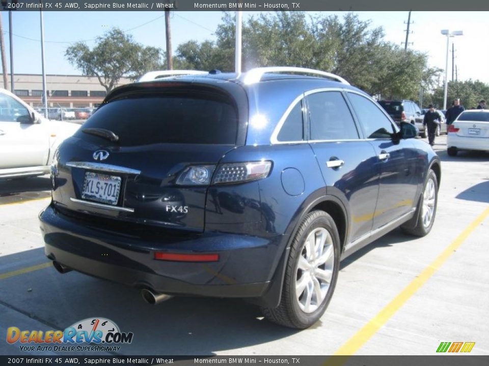 2007 Infiniti FX 45 AWD Sapphire Blue Metallic / Wheat Photo #4