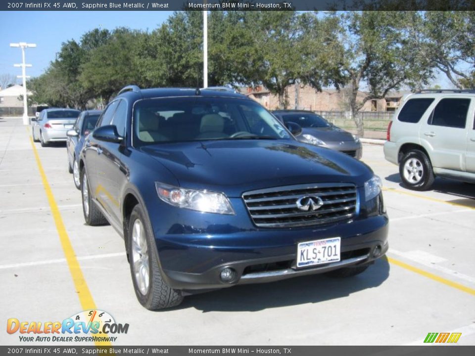 2007 Infiniti FX 45 AWD Sapphire Blue Metallic / Wheat Photo #5