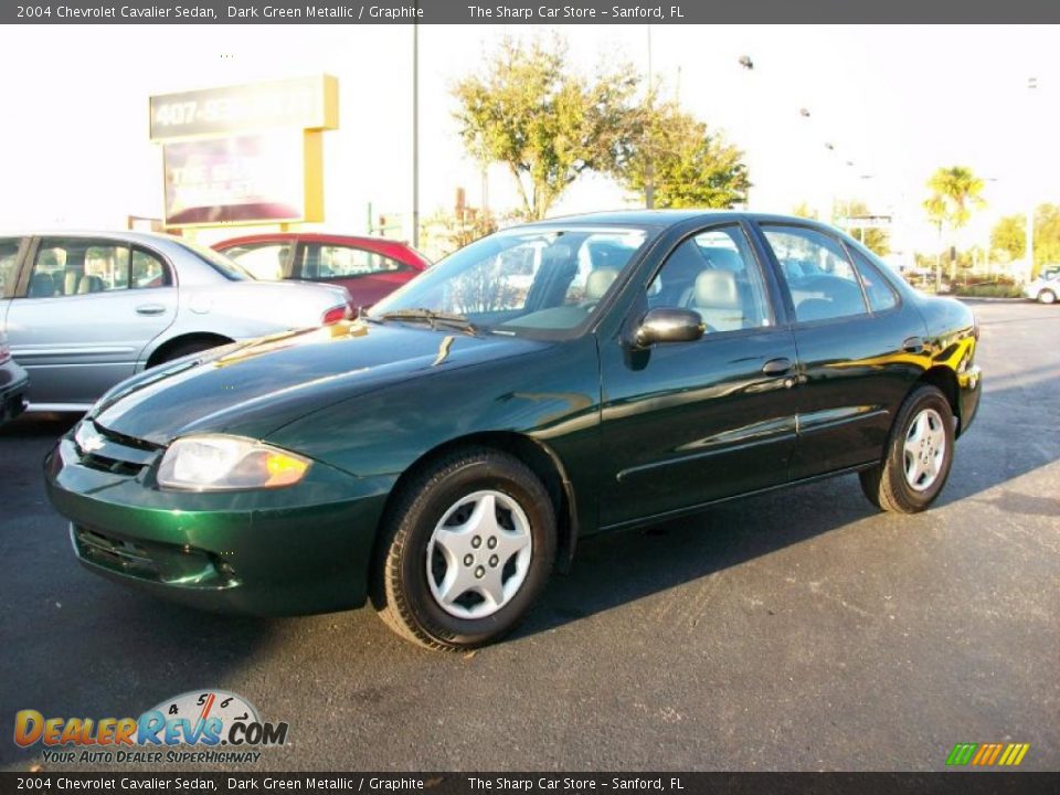 2004 Chevrolet Cavalier Sedan Dark Green Metallic / Graphite Photo #1