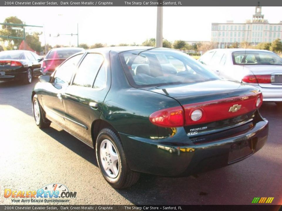 2004 Chevrolet Cavalier Sedan Dark Green Metallic / Graphite Photo #7