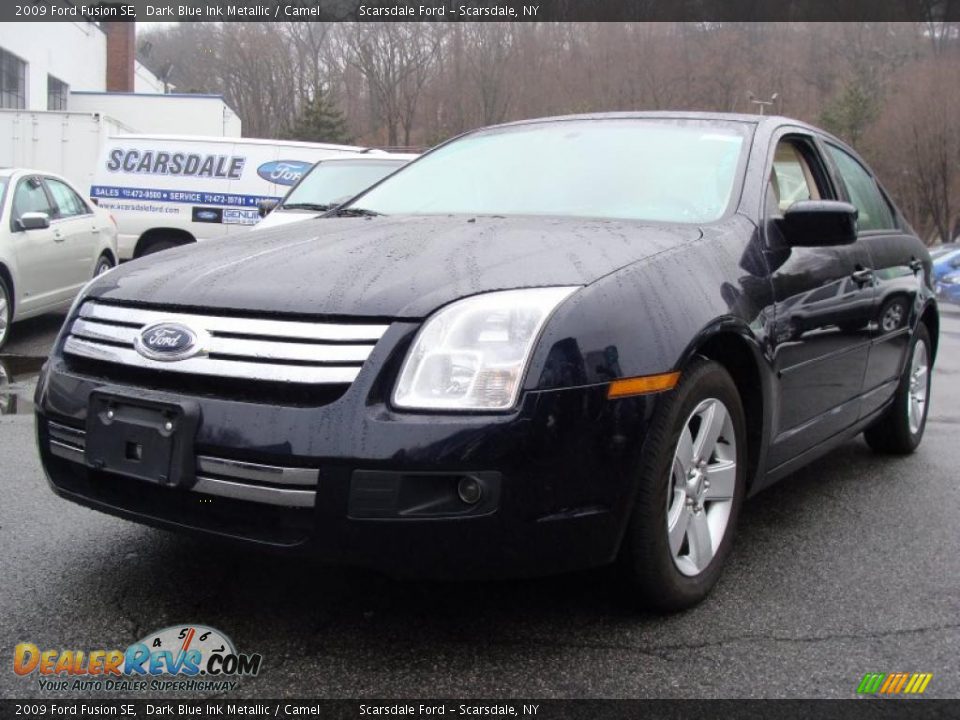 2009 Ford Fusion SE Dark Blue Ink Metallic / Camel Photo #1