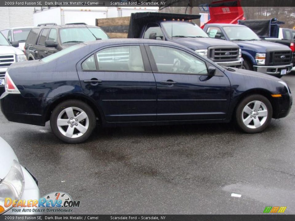 2009 Ford Fusion SE Dark Blue Ink Metallic / Camel Photo #4