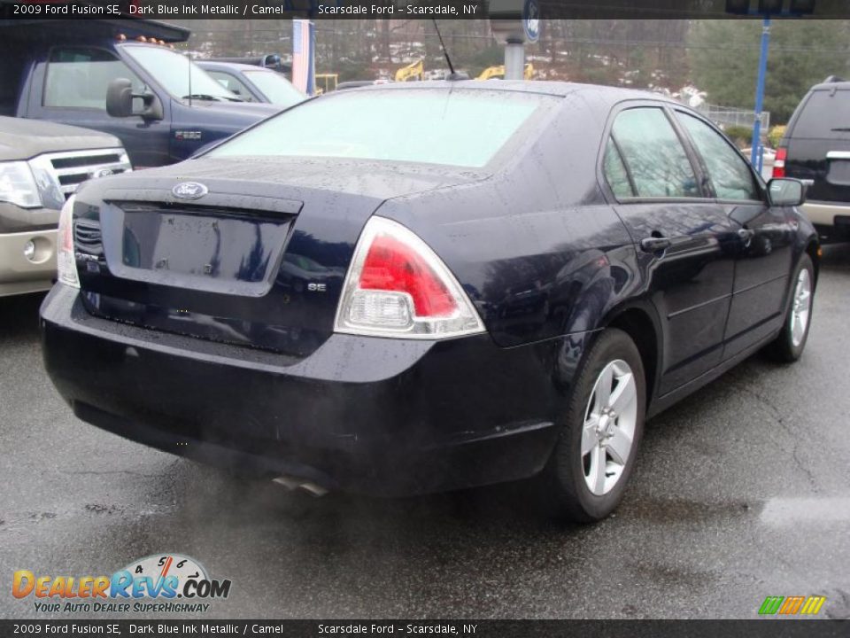 2009 Ford Fusion SE Dark Blue Ink Metallic / Camel Photo #5