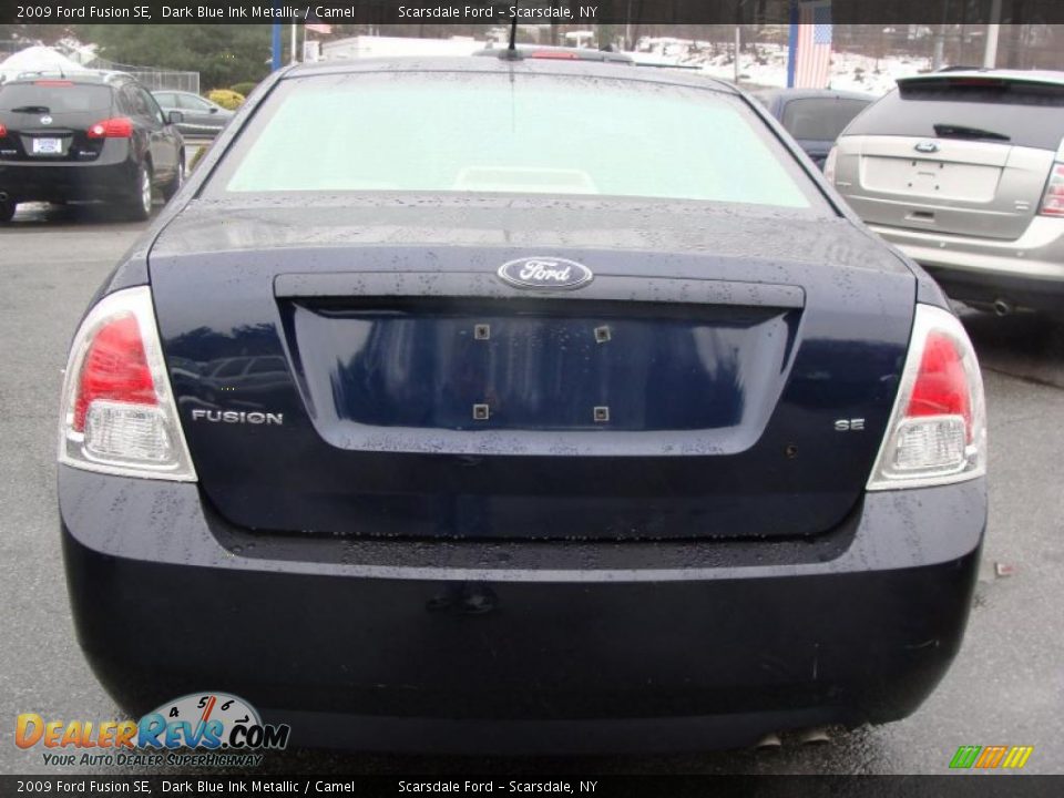 2009 Ford Fusion SE Dark Blue Ink Metallic / Camel Photo #6