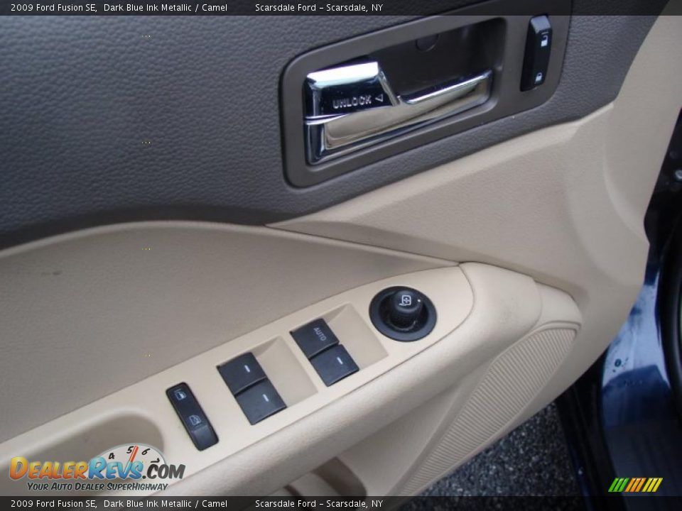 2009 Ford Fusion SE Dark Blue Ink Metallic / Camel Photo #11