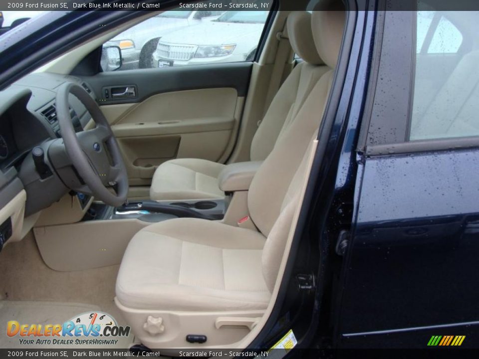 2009 Ford Fusion SE Dark Blue Ink Metallic / Camel Photo #12