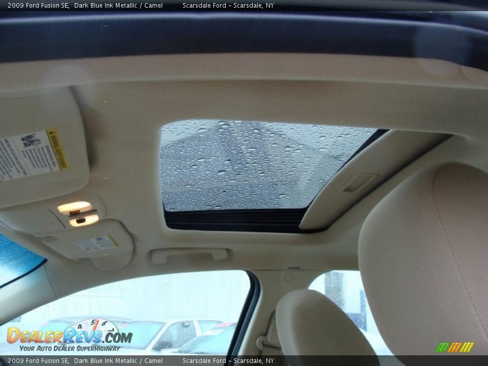 2009 Ford Fusion SE Dark Blue Ink Metallic / Camel Photo #14