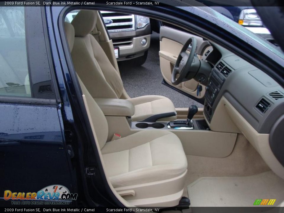 2009 Ford Fusion SE Dark Blue Ink Metallic / Camel Photo #15