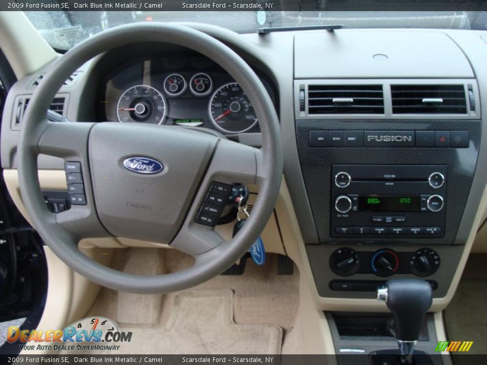 2009 Ford Fusion SE Dark Blue Ink Metallic / Camel Photo #18