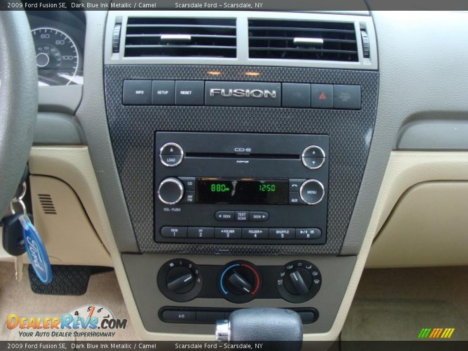 2009 Ford Fusion SE Dark Blue Ink Metallic / Camel Photo #20