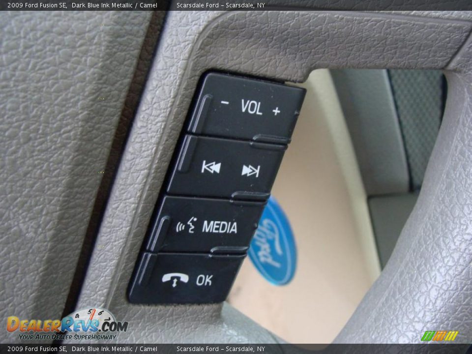 2009 Ford Fusion SE Dark Blue Ink Metallic / Camel Photo #23