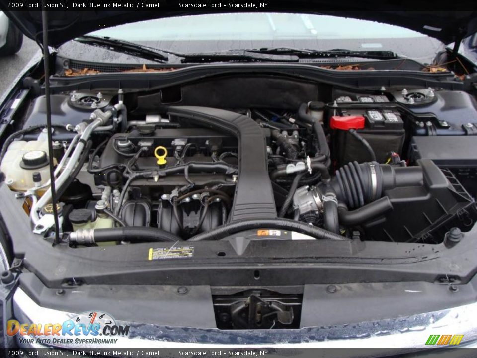 2009 Ford Fusion SE Dark Blue Ink Metallic / Camel Photo #25