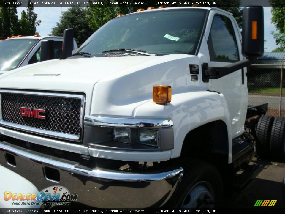 2008 GMC C Series Topkick C5500 Regular Cab Chassis Summit White / Pewter Photo #1