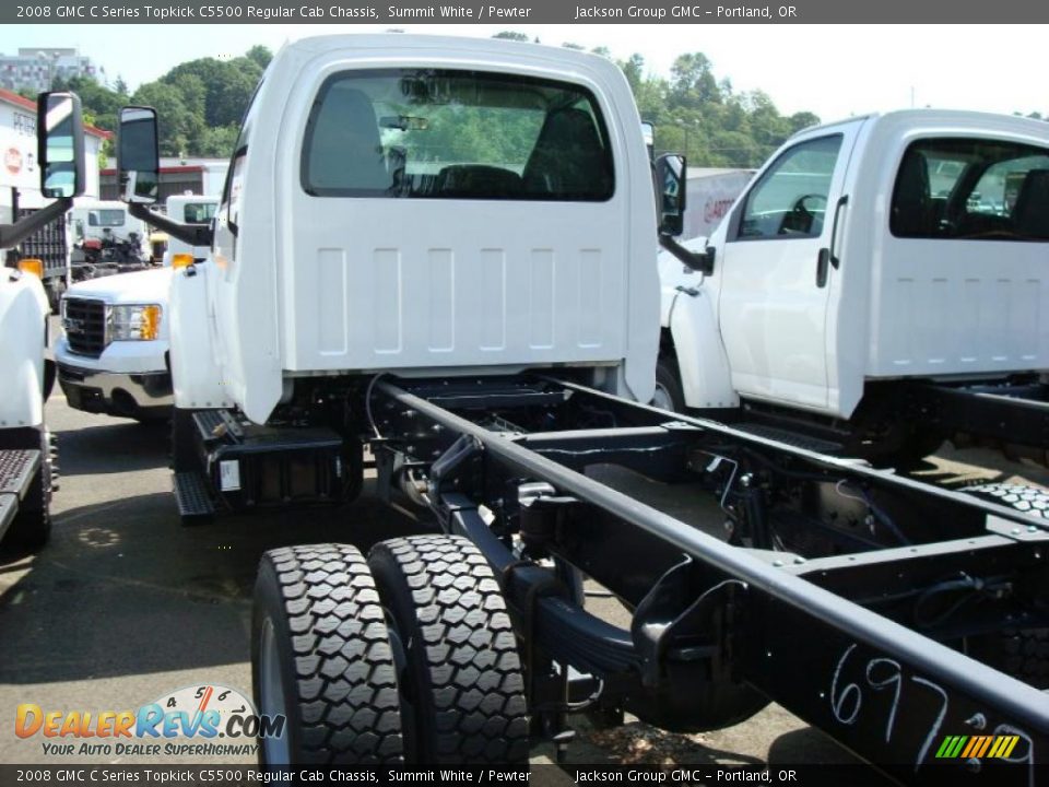2008 GMC C Series Topkick C5500 Regular Cab Chassis Summit White / Pewter Photo #2