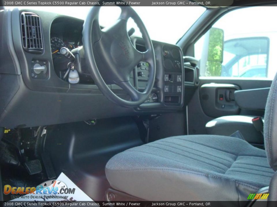 2008 GMC C Series Topkick C5500 Regular Cab Chassis Summit White / Pewter Photo #3