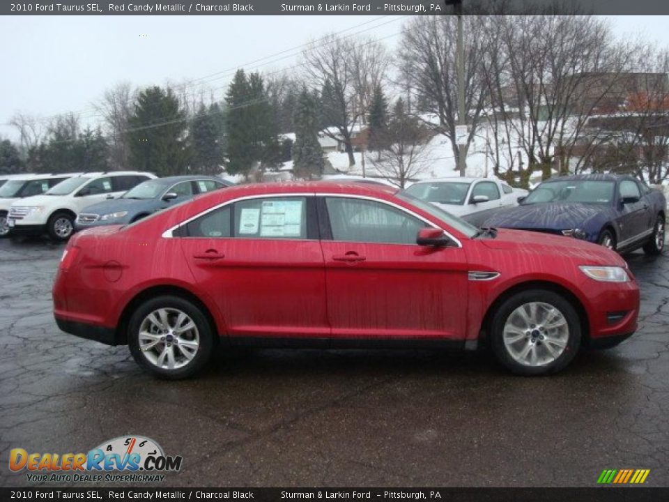 2010 Ford Taurus SEL Red Candy Metallic / Charcoal Black Photo #2