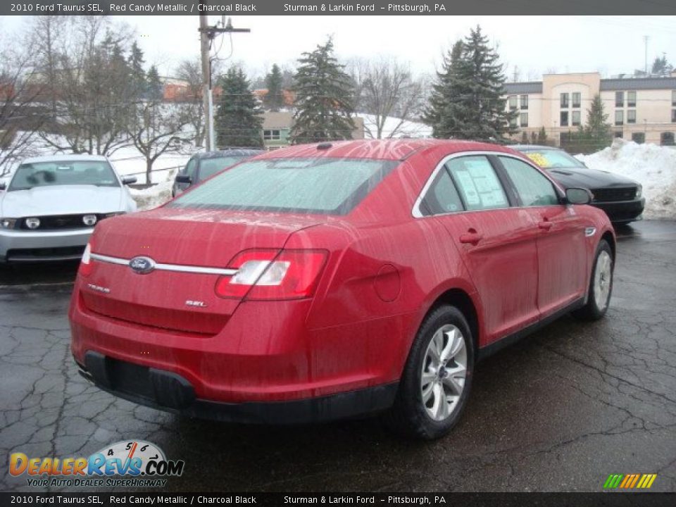 2010 Ford Taurus SEL Red Candy Metallic / Charcoal Black Photo #3