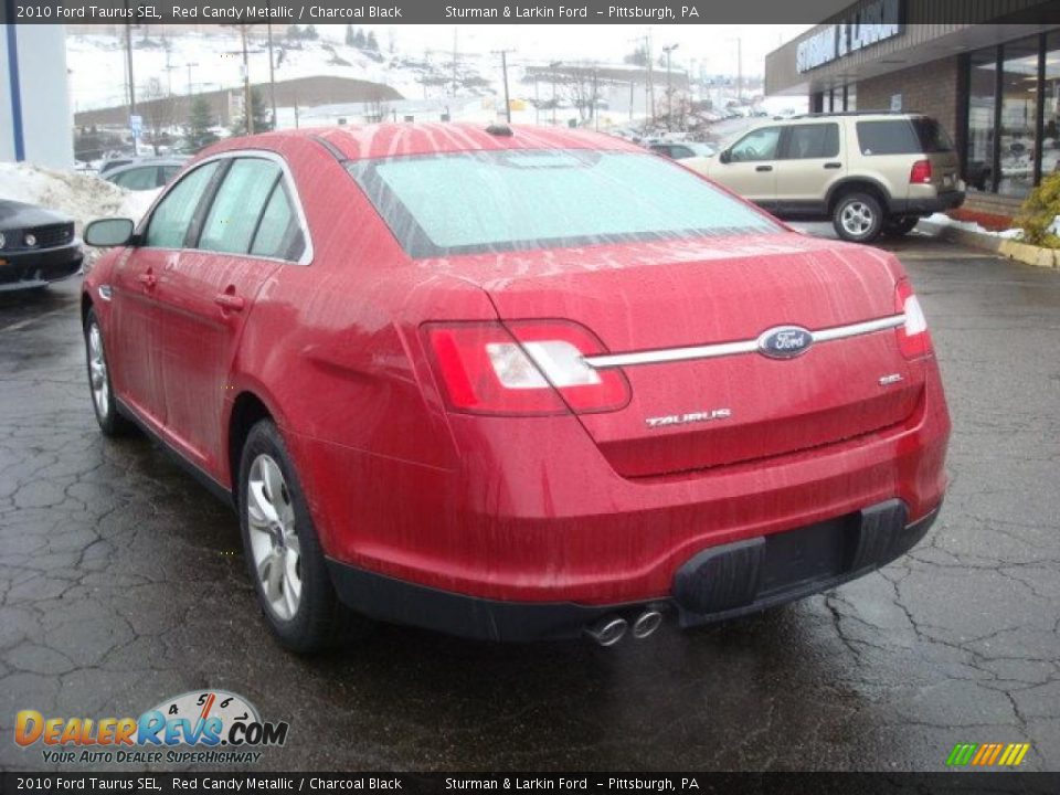 2010 Ford Taurus SEL Red Candy Metallic / Charcoal Black Photo #5