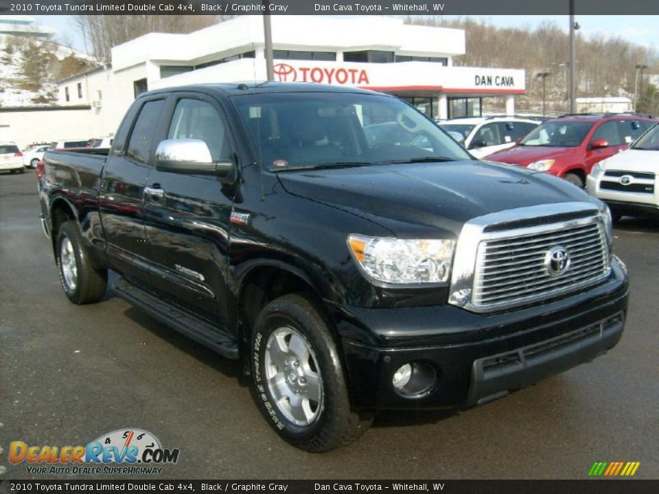 2010 Toyota Tundra Limited Double Cab 4x4 Black / Graphite Gray Photo #1