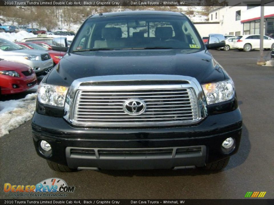 2010 Toyota Tundra Limited Double Cab 4x4 Black / Graphite Gray Photo #2