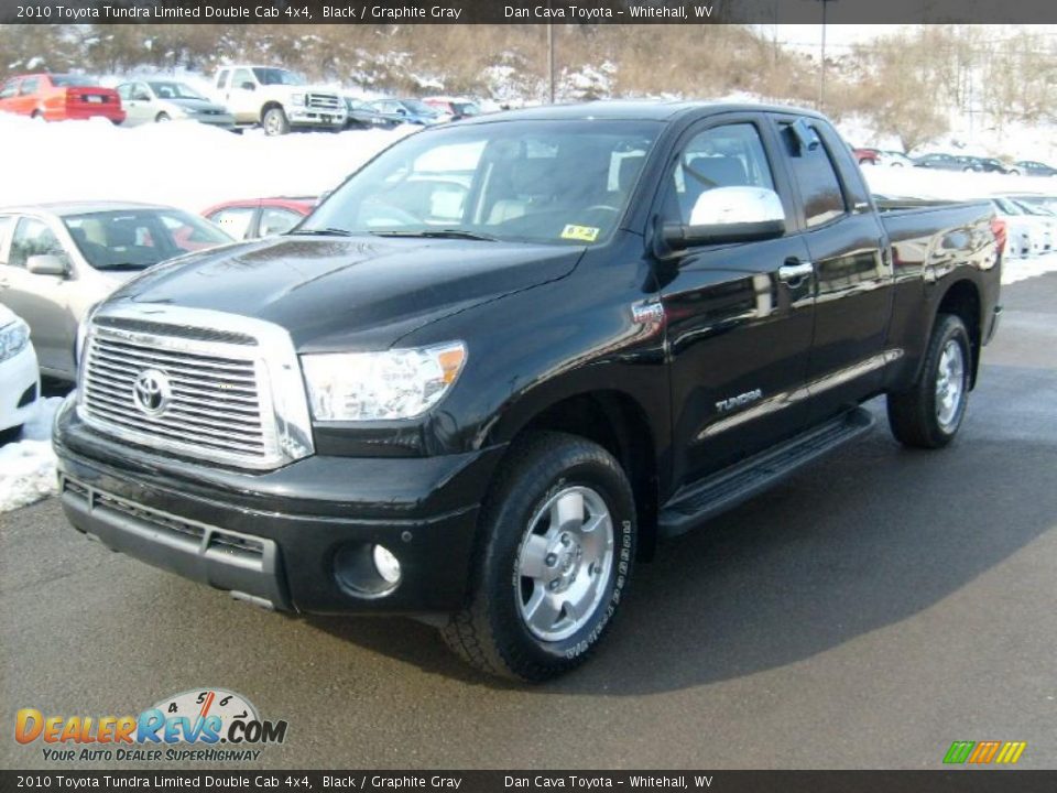 2010 Toyota Tundra Limited Double Cab 4x4 Black / Graphite Gray Photo #3