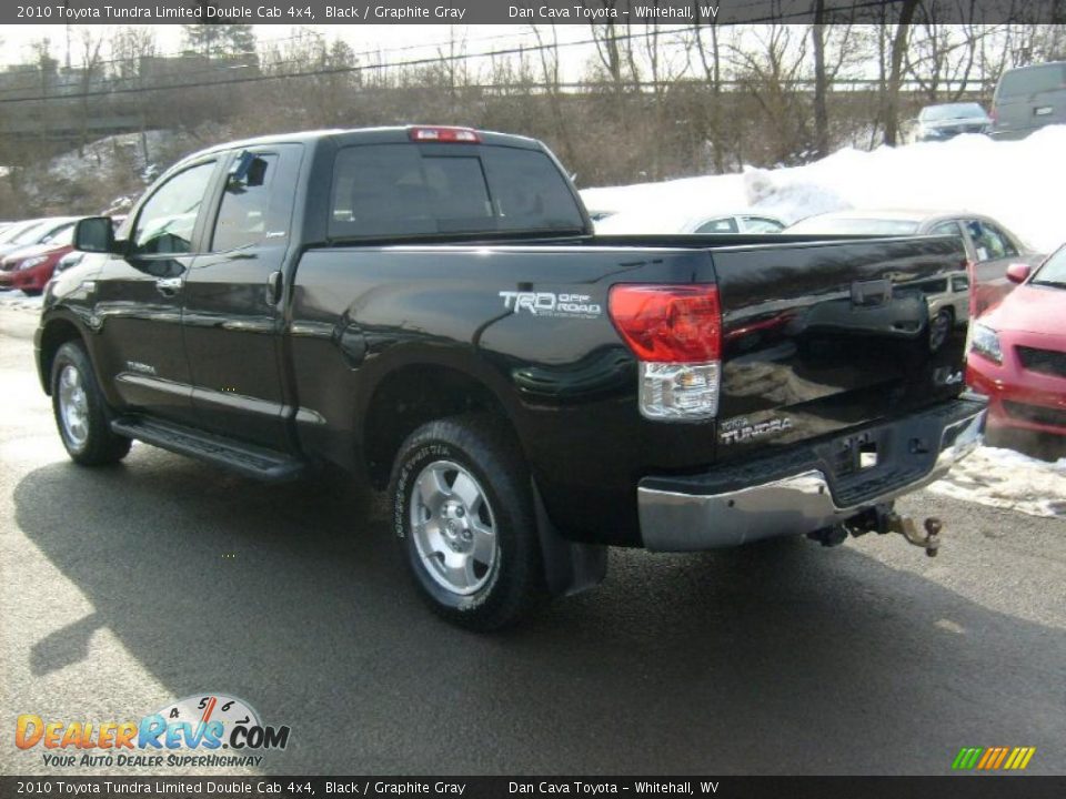 2010 Toyota Tundra Limited Double Cab 4x4 Black / Graphite Gray Photo #5