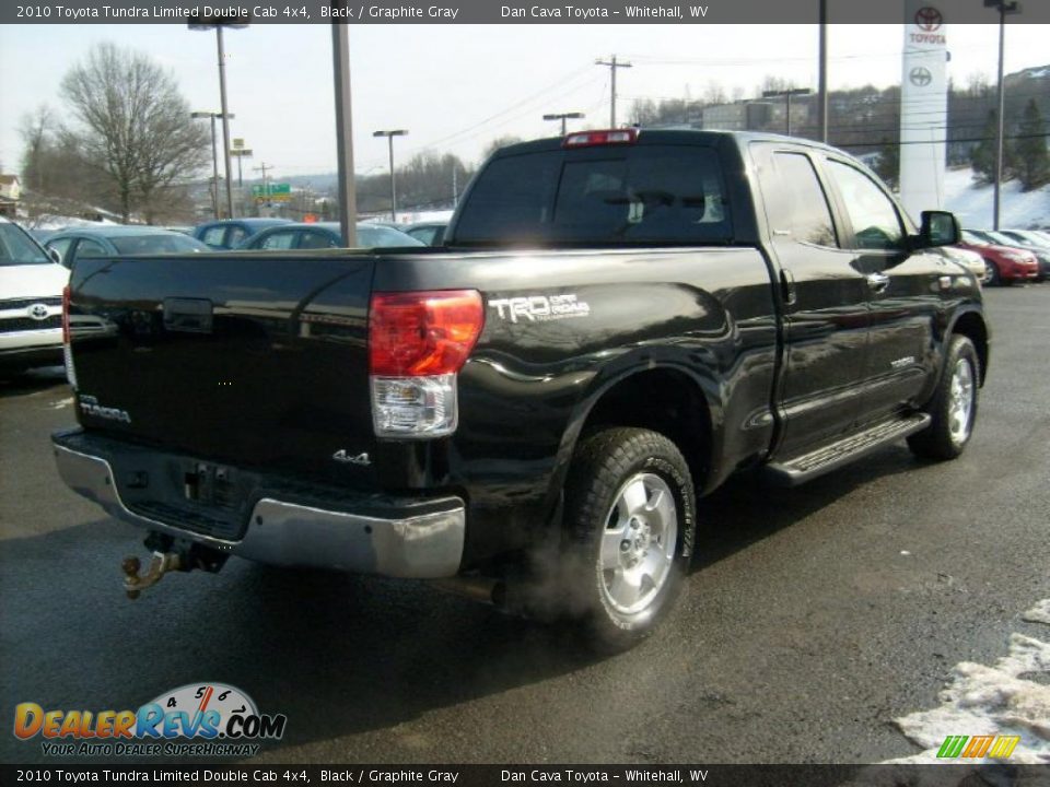2010 Toyota Tundra Limited Double Cab 4x4 Black / Graphite Gray Photo #7